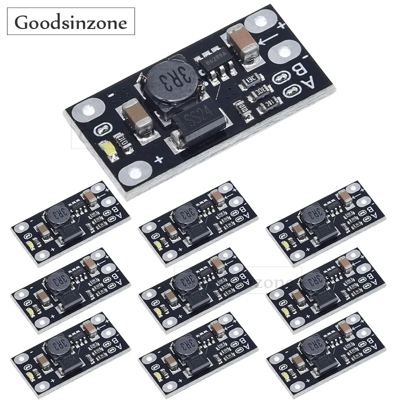 

10PCS Mini Boost Module 3.7V to 5V 8V 9V 12V Step Up Board with LED Indicator for Electronic DIY
