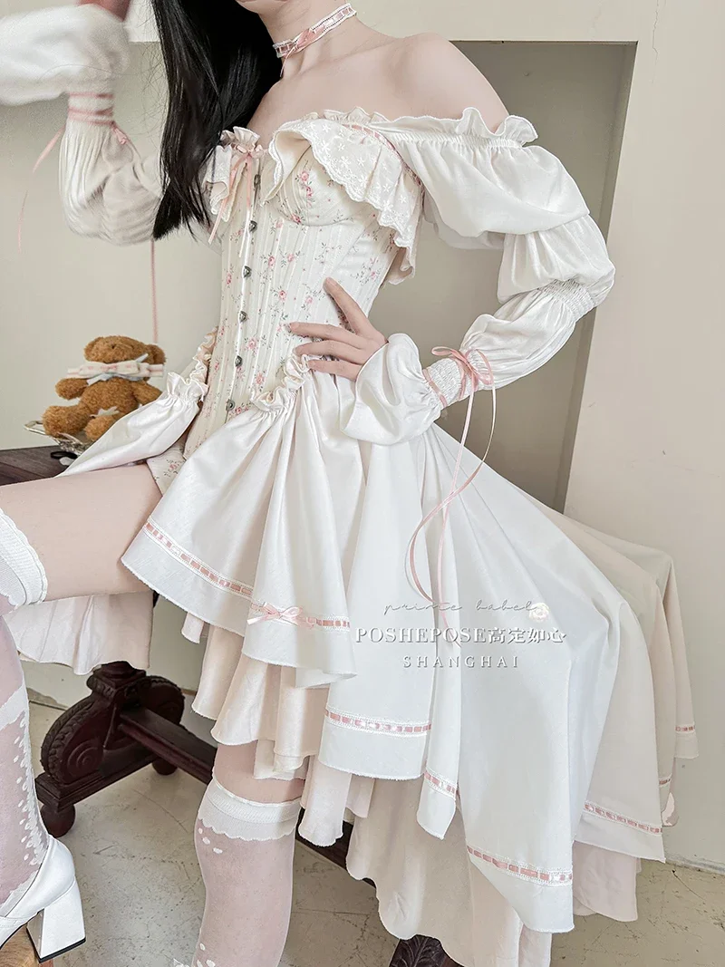 【LORETA】Despina Ruffles Dress/ストラップレスドレス XS～Lサイズあり】スパンコールレース×ビジューフェアリー