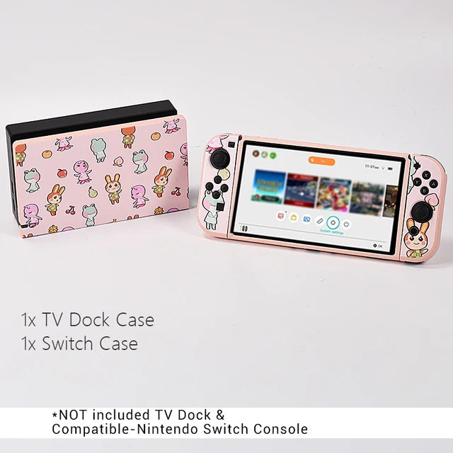 DATA FROG Protective Case Compatible with Nintendo Switch Cute Soft TPU Case Cover for For Nintendo Switch TV Dock 5