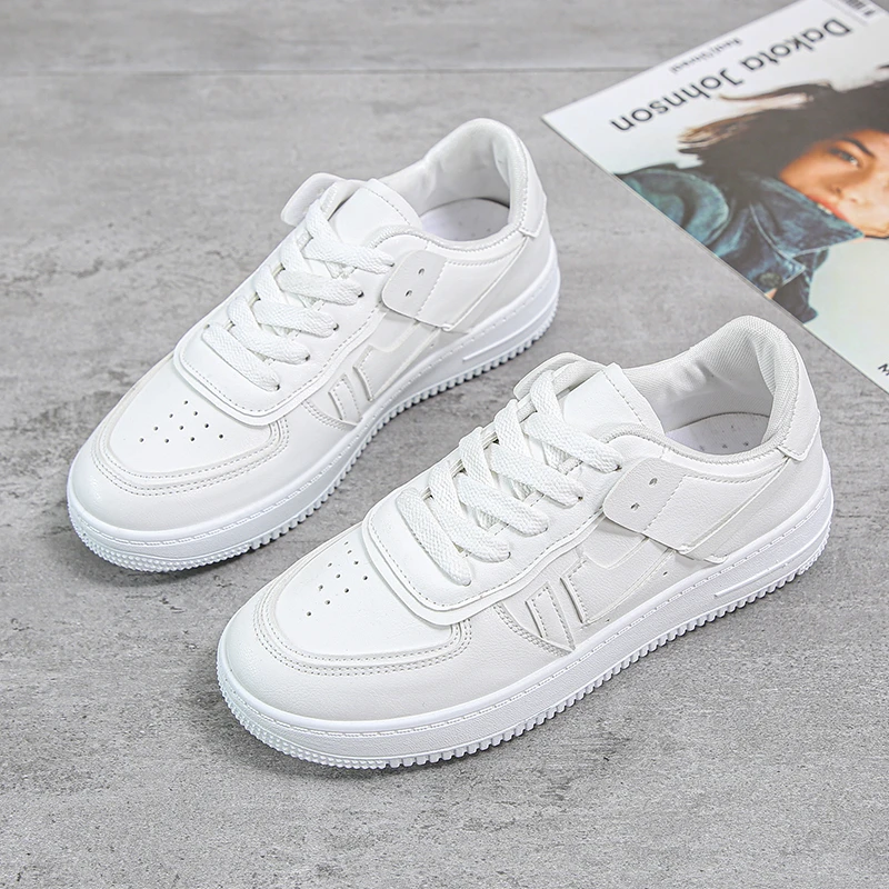 

Women Tennis Shoes Breathable Mesh 3cm Height-increasing Four leather White Shoes Outdoor Walking Jogging Woman Sneakers zapatil