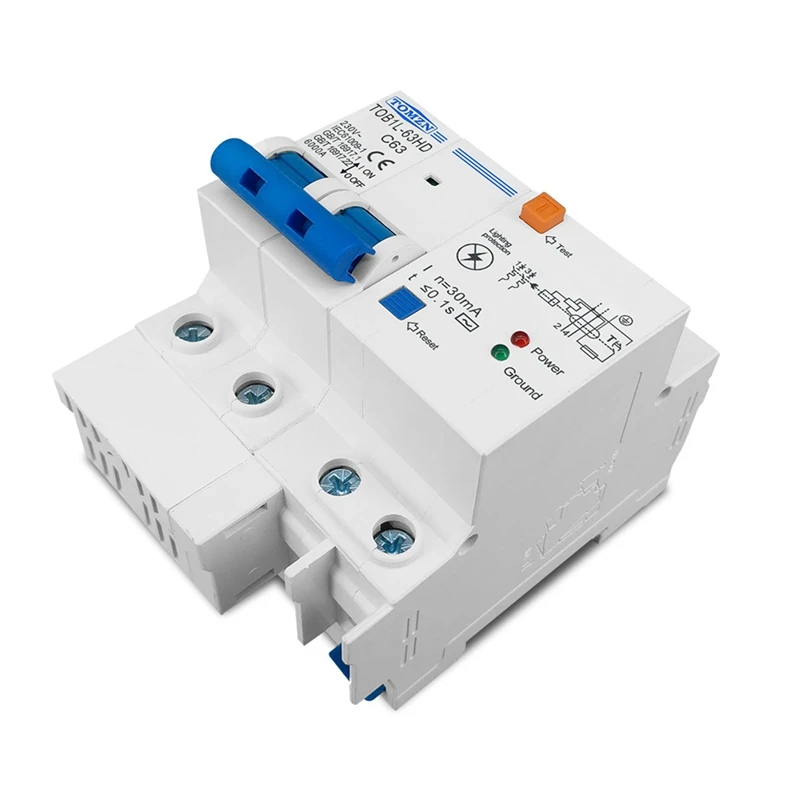 Interruttore Principale Dell'Interruttore Di Corrente Residua Tomzn Con Protezione Contro Le Sovratensioni Rcbo Mcb Con Protezione Contro I Fulmini Sp