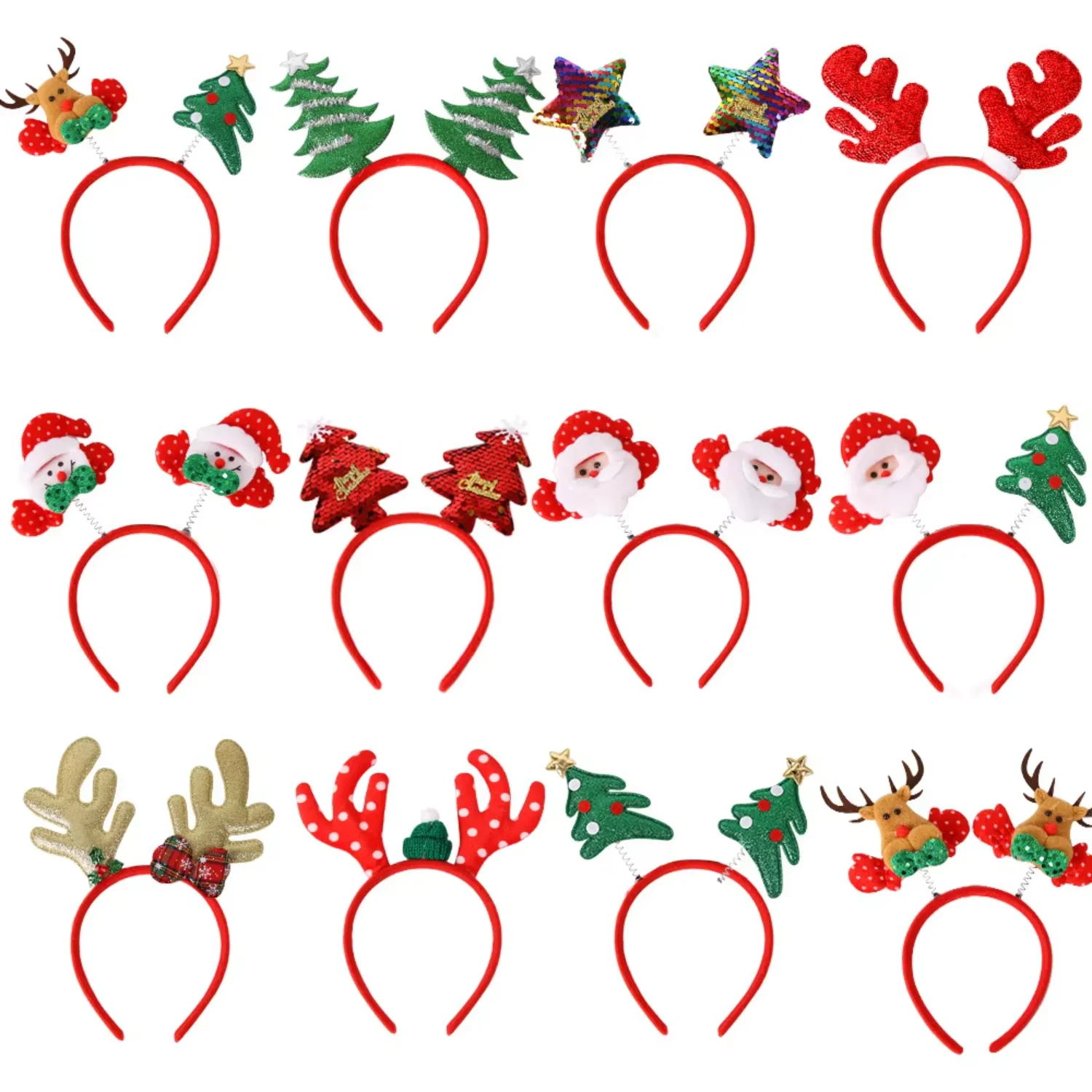 Christmas Headband Elk Antler Pentagram Headwear Head Buckle