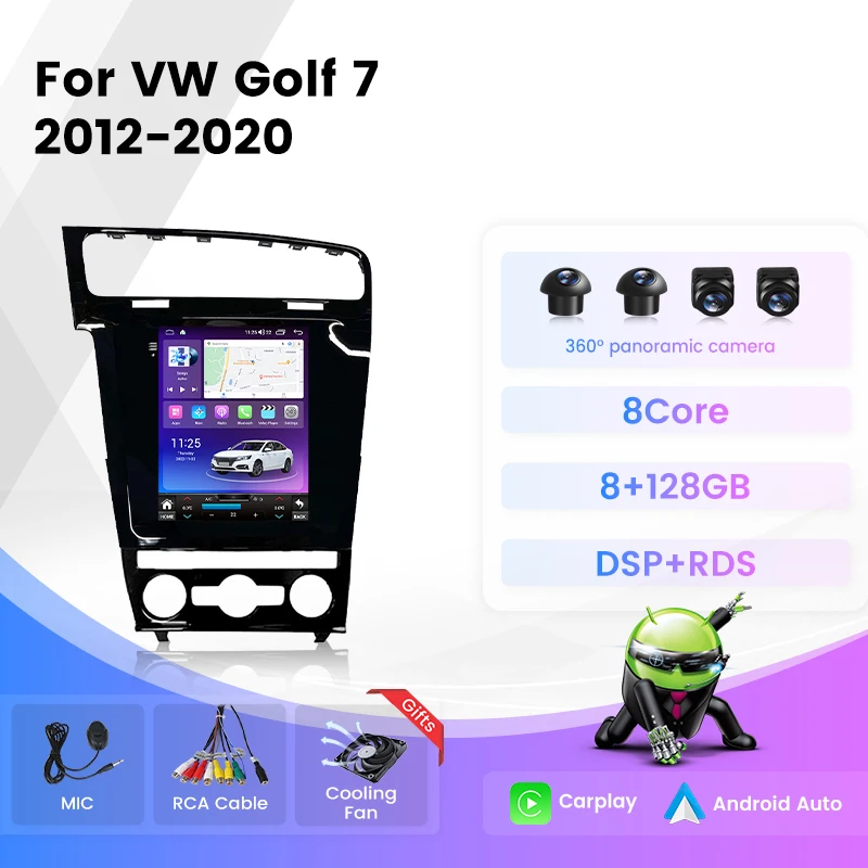 

Car Intelligent System Multimedia Player For VW Volkswagen Golf 7 2012-2020 Touch Screen Auto Radio GPS Navigation Carplay 4G BT