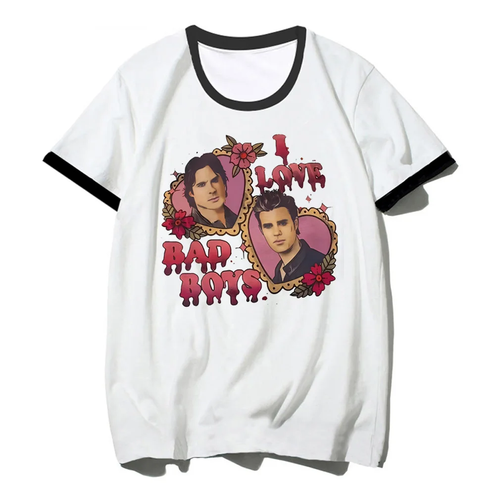 The Vampire Diaries T Shirt Donna Funny Anime Y2K Tshirt Girl Designer Clothing