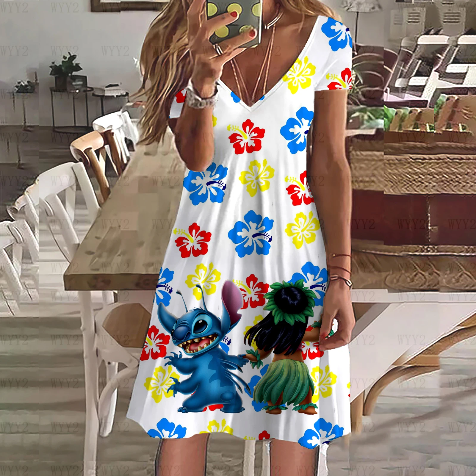 Abito estivo 2025 Disney Lilo Stitch Abito casual da donna