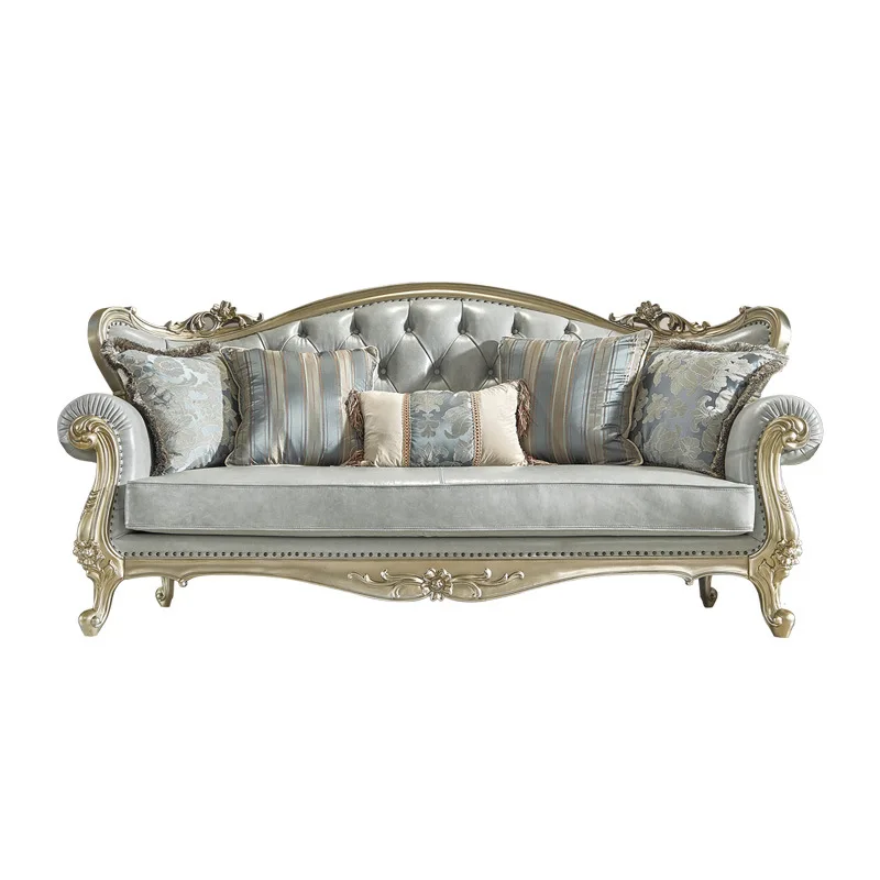 

Simplified European Luxury Head Layer Cowhide American Sofa 123 Combination
