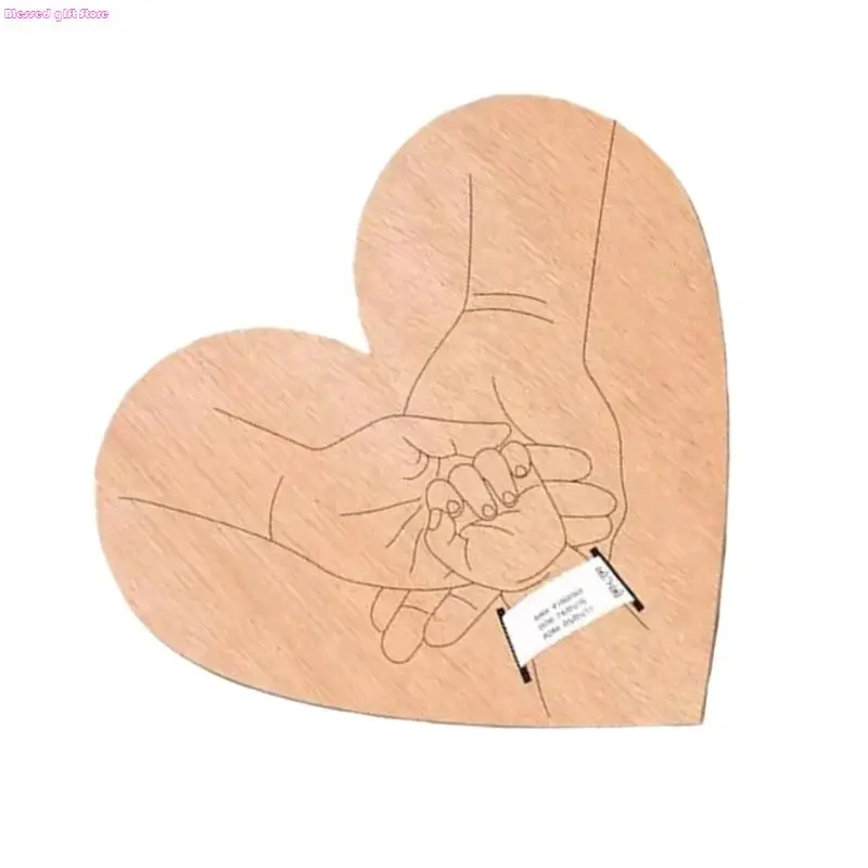 D0JC 사용자 친화적 인 나무 발표 플라크 부드러운 안전한 영아 기념품 선물