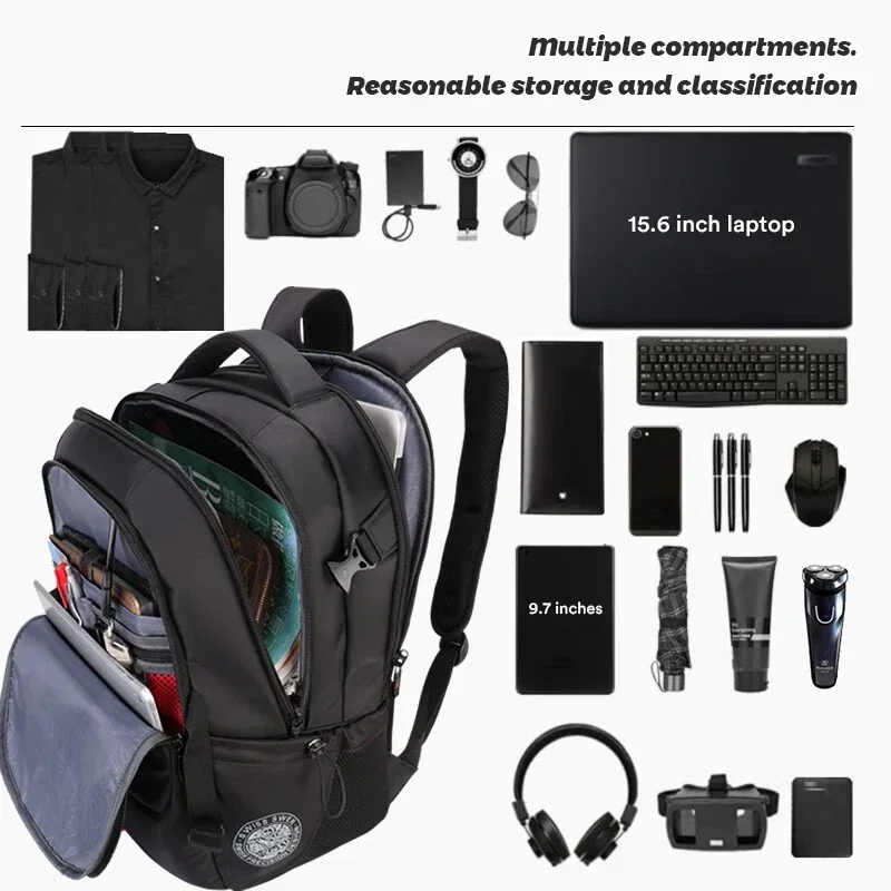 Waterproof Laptop Backpack with USB Port for Men