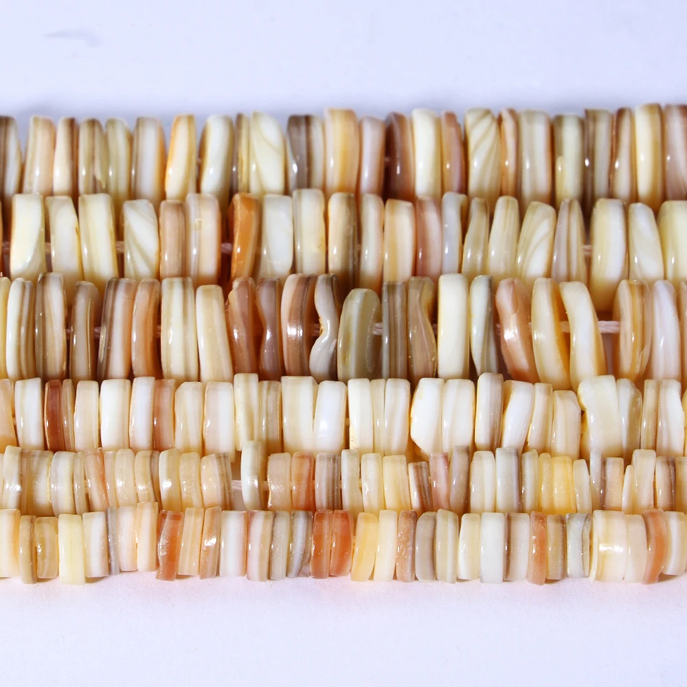 100% Natural Coffee Shell Spacer Beads 6/8/10mm Rondelle Beads For Jewelry Making DIY Bracelets Accessories 15'' 4
