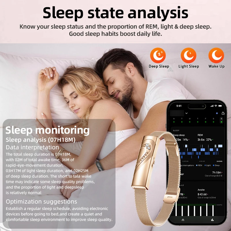 2026년 신규 커플 스마트 팔찌 패션 인터랙티브 손목밴드 스포츠 피트니스 트래커 방수 심박수 스마트워치