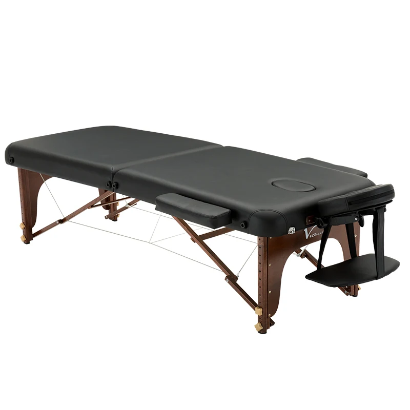 Modern Beauty Salon Wood Folding Portable Acupuncture Bed Massage Table imported folding beauty bed soft physiotherapy bed acupuncture and moxibustion blind portable moxibustion bed new stainless