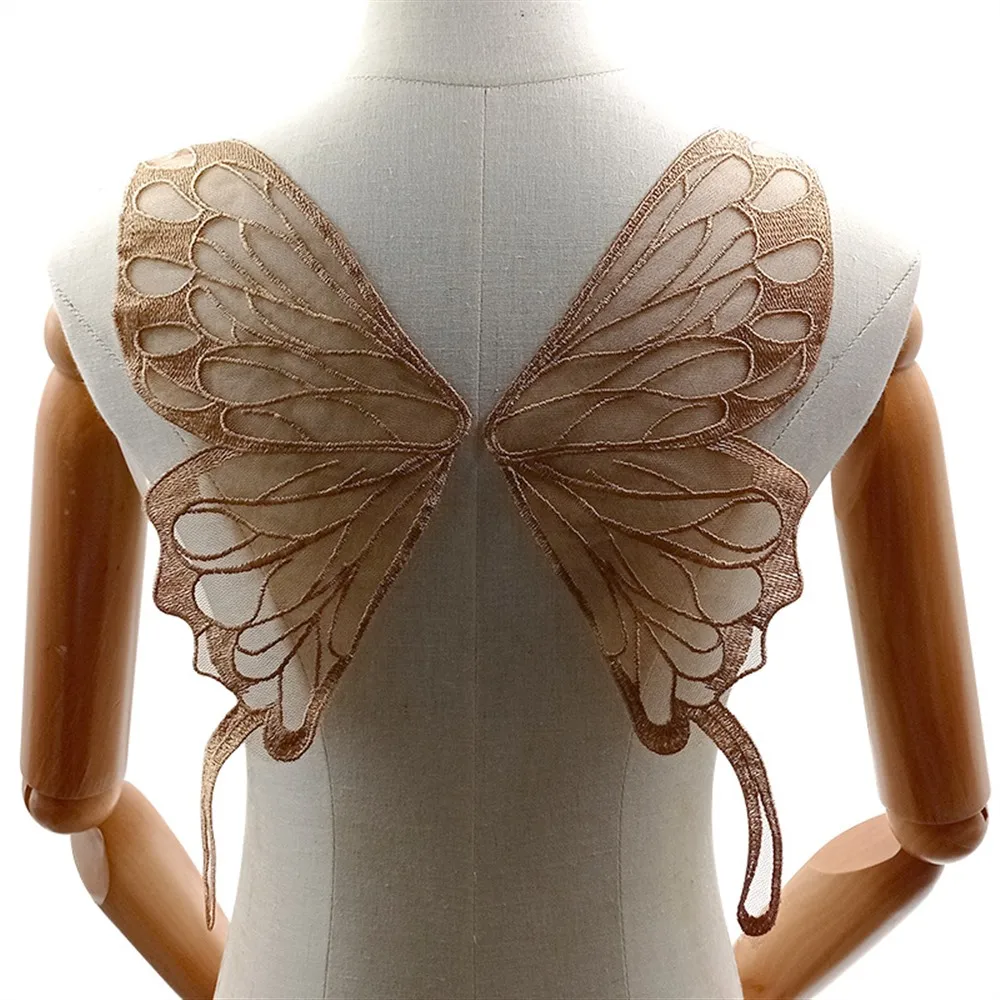 Embroidered Butterfly Wing Lace Applique Corsage