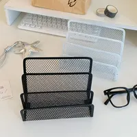 Ins 4-Tier Iron Mesh Desk File Organizer Letter Holder Desktop Storage Rack For Documents Mail Stationery Home Office Supplies 6