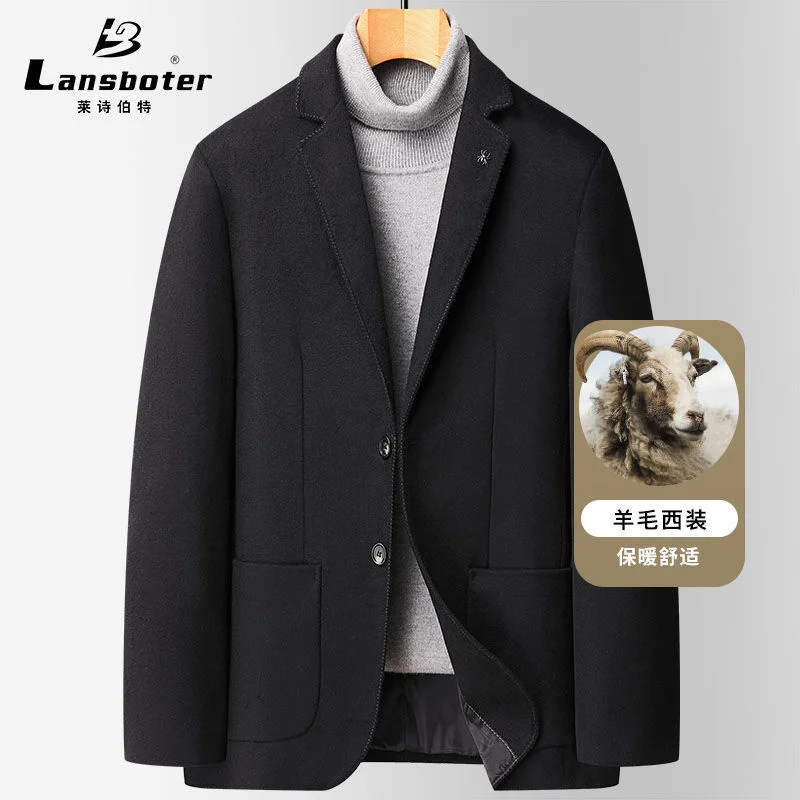 

Leshbert Autumn New Style Woolen Suit Men's Slim Fit Small Fashion Coat