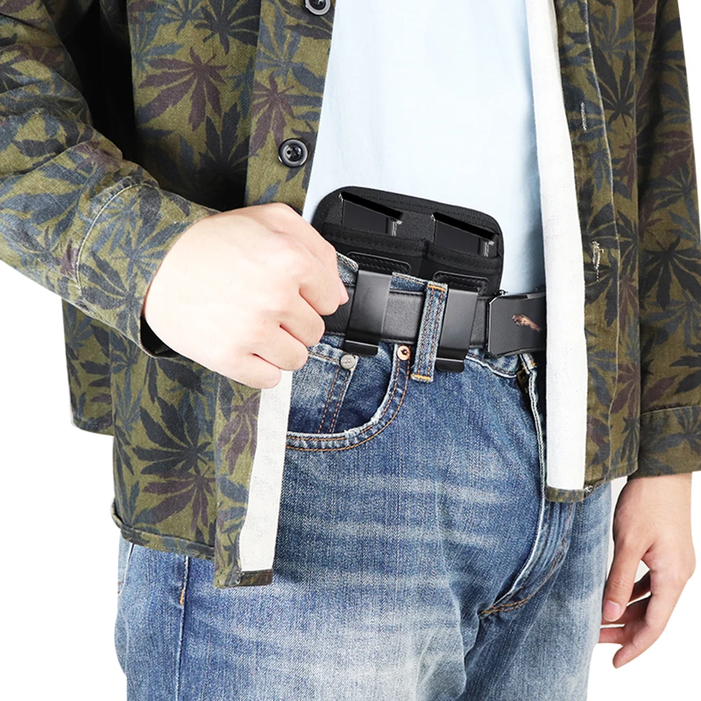 Magazine Pouch Ammo Pouch Ammunition Bag Hand Gun Holster Tactical Magazine Pouch Holster Concealed Waist Mag Holder Belt Clip for 9mm .40mm Pistol Glock 19 21 22 23 Ruger SR40 Full Size