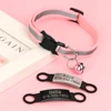 Reflective Cat Collar Engraved Safe Cats Kitten Collars with Bell Puppy Pet Necklace Accessories for Cat Small Dog Chihuahua 3