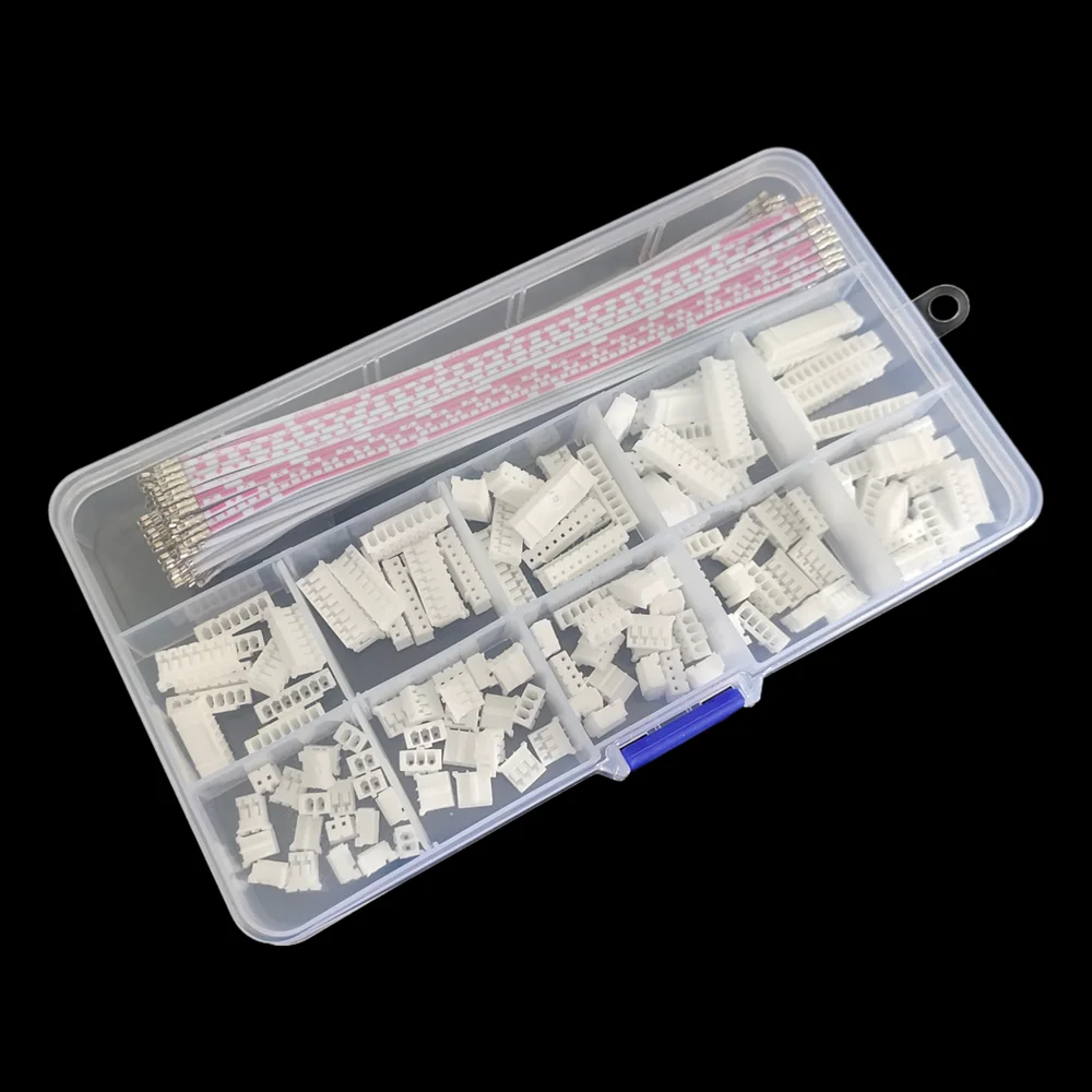 Kit Connecteurs JST PH 2.0mm 2-12 Broches + Câbles Ruban - 150pcs