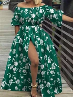 Plus Size 5XL ZANZEA Summer Women Off Shoulder Sundress 2025 Bohemian Floral Printed Maxi Dresses Casual Holiday Long Vestidos - Image 2