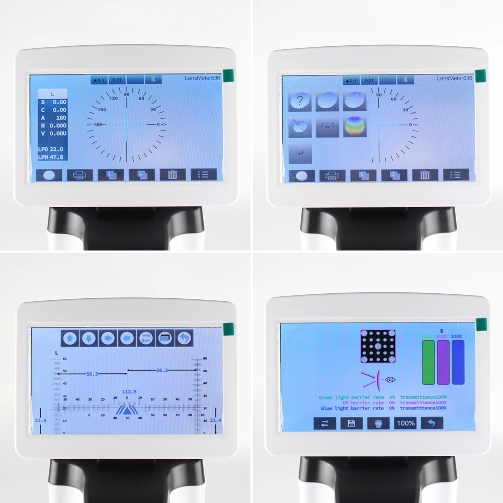 FLM600 Auto Lensmeter Digital Lens Meter Automatic Focimeter With PD PH UV Tester Thermal Printer