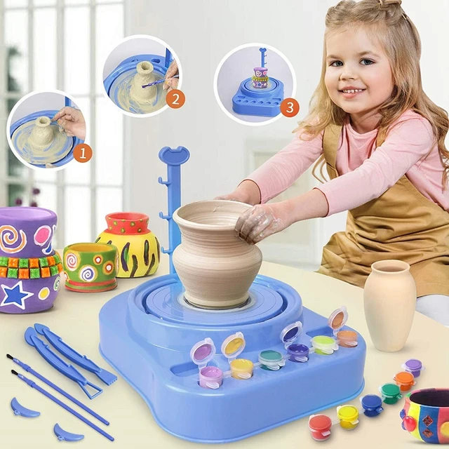 Roue de poterie pour enfants, Studio de poterie d'art, jouets d'art pour  enfants âgés de 8 9 10 11 12, recharge d'argile sèche à l'air, super  artisanat - AliExpress