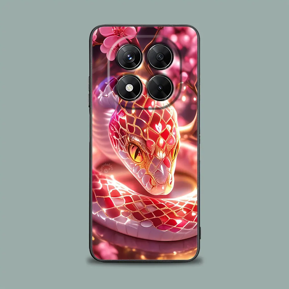 Elegant Silicone Soft Phone Case with Snakes and Women Design