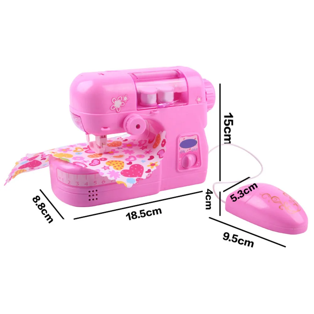 Children's Sewing Machine Small Electric Children Sewing Machine Mini Furniture Sewing Machine Learning Design Clothing Home Toy