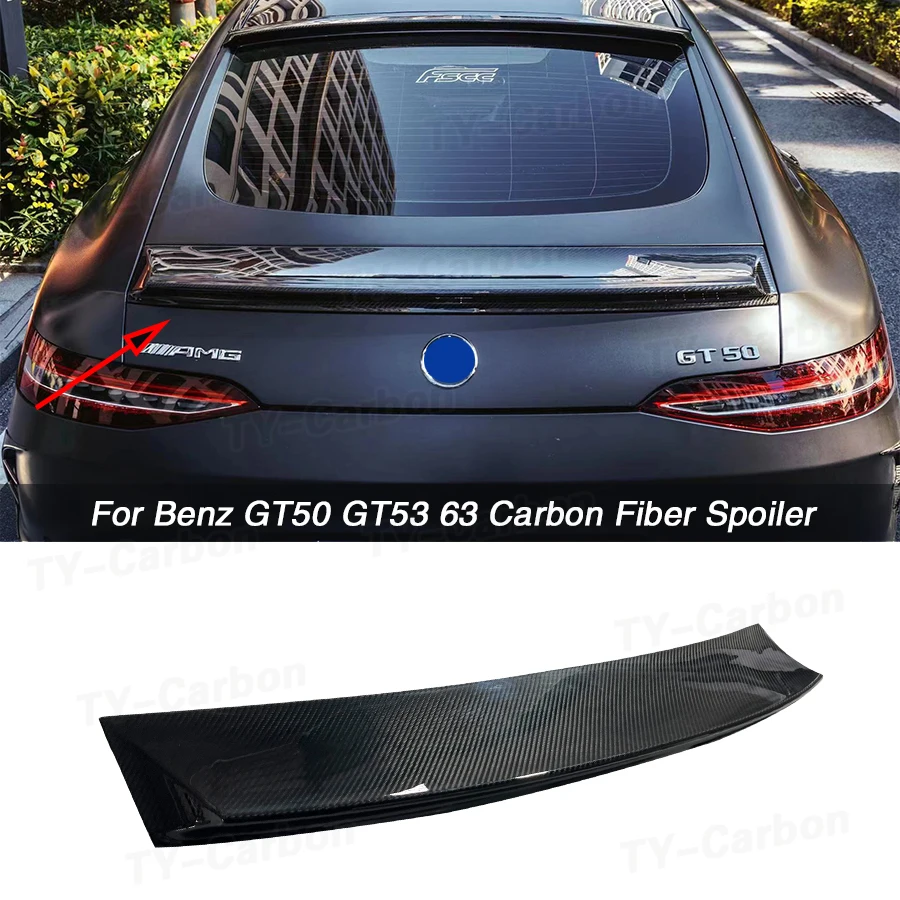 건식 탄소 섬유 자동차 스타일링 부츠 레이싱 윙 리어 테일 스포일러, 벤츠 AMG GT50 GT53 GT63 T 스타일 FRP 2019-2022