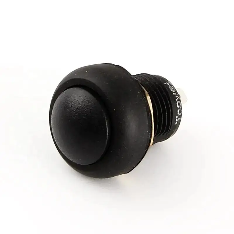 래칭 자동 잠금 IP67 방수 12mm 전기 금속 버튼 스위치 12mm