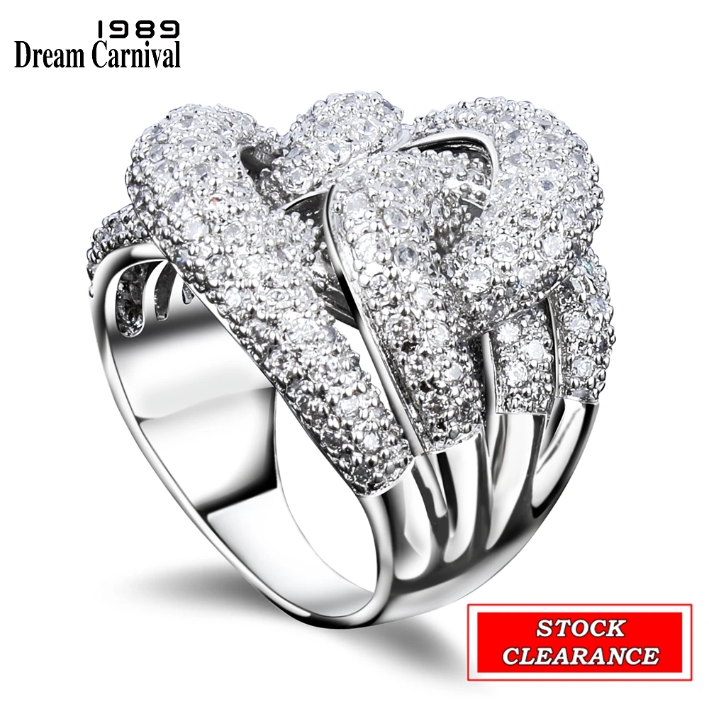 DreamCarnival1989 Great Bargain Price Women Zirconia Rings Clearance Limited Size and Quantity Gold Color Amazing Sale