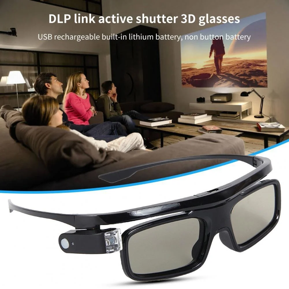 

Очки 3D прозрачные с высоким коэффициентом пропускания, универсальные очки для фильмов с активным затвором для DLP LINK, 3D проекторов, новая распродажа, подлинные