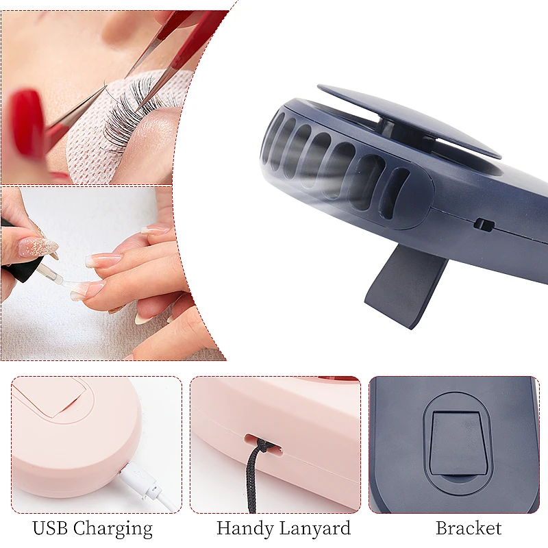 Compact USB Eyelash Dryer Fan for Quick Lash Extension Drying