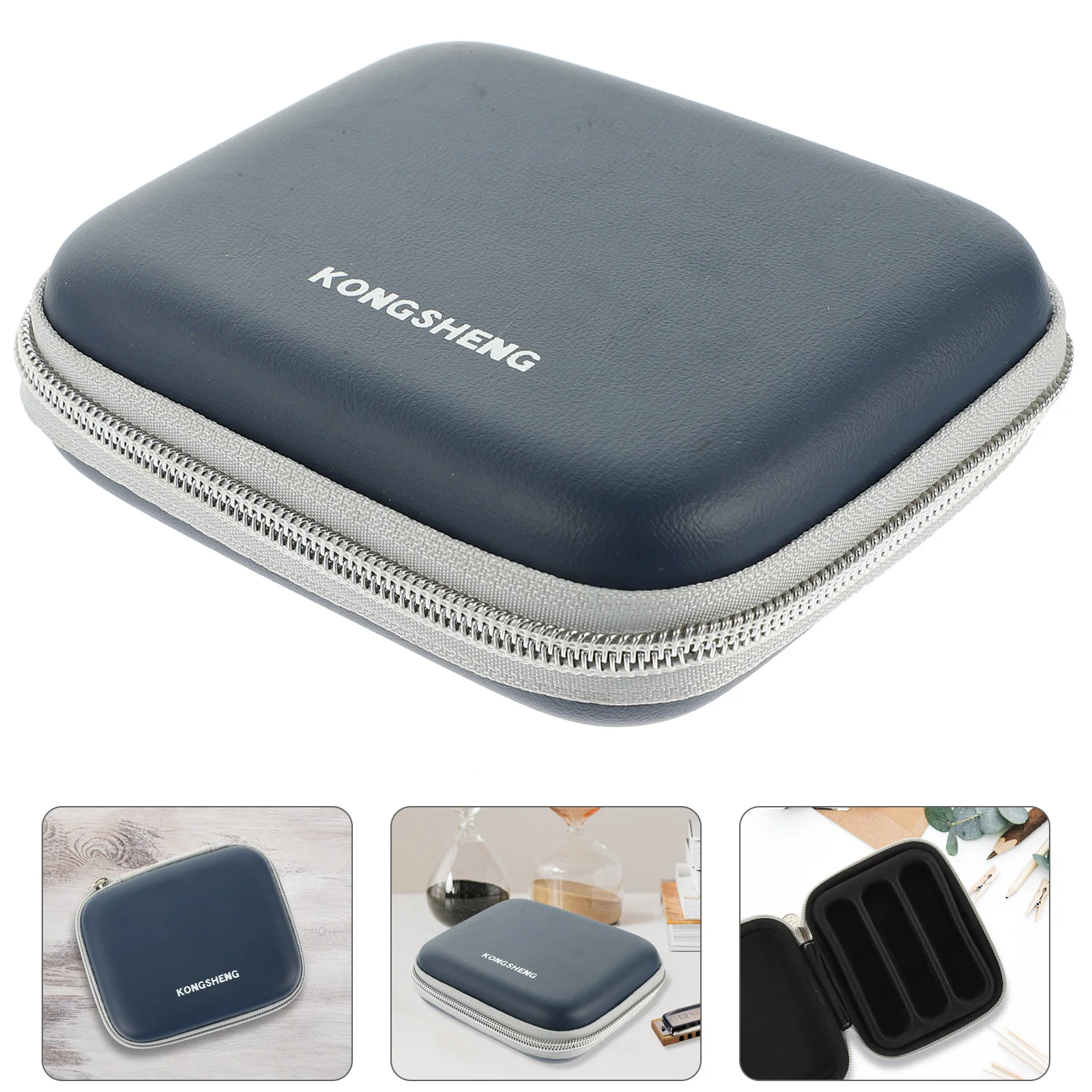

Harmonica Storage Bag 10-Hole Harmonica Carry Case Harmonica Storage Case Black