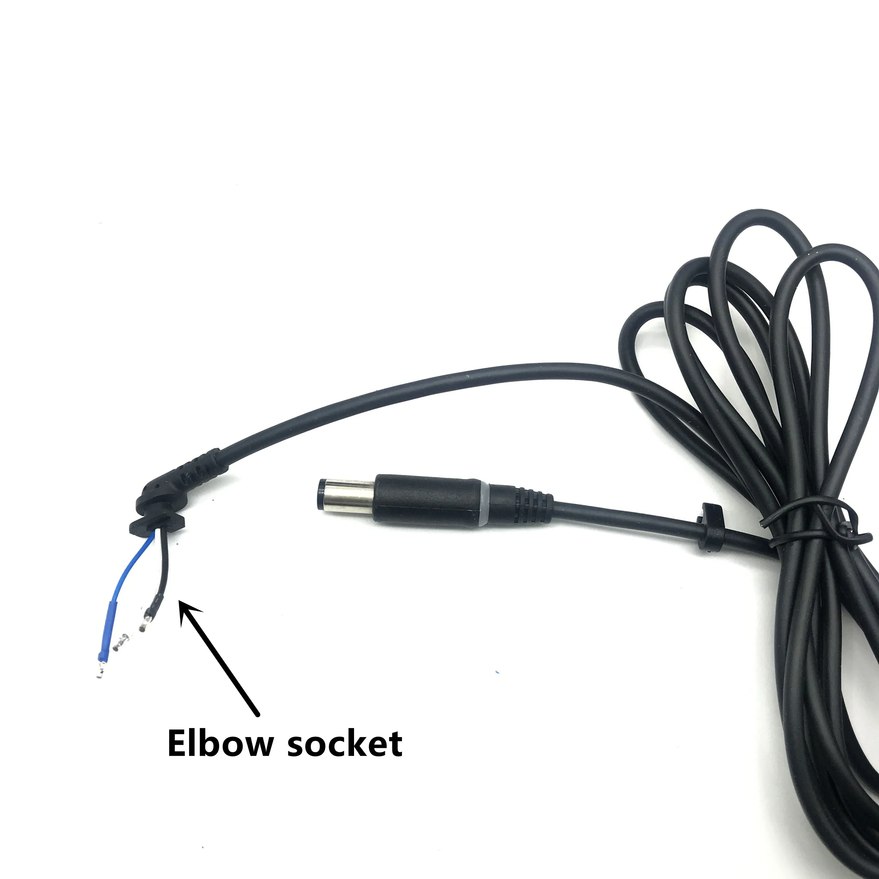 Cobre dc Tip Plug Connector Cabo para Dell hp Carregador Portátil Adaptador Pino Preto 7.4x5.0 7.4x5.0 mm Luz Led 1.8m - Imagem 2