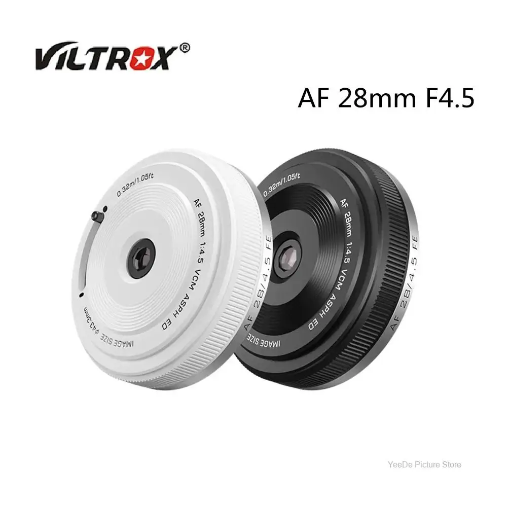 빌트록스 AF 28mm F4.5 자동 초점 풀프레임 초슬림 렌즈 ( E 마운트, 후지 XF L 마운트 카메라용, A7C, ZVE-10 호환)