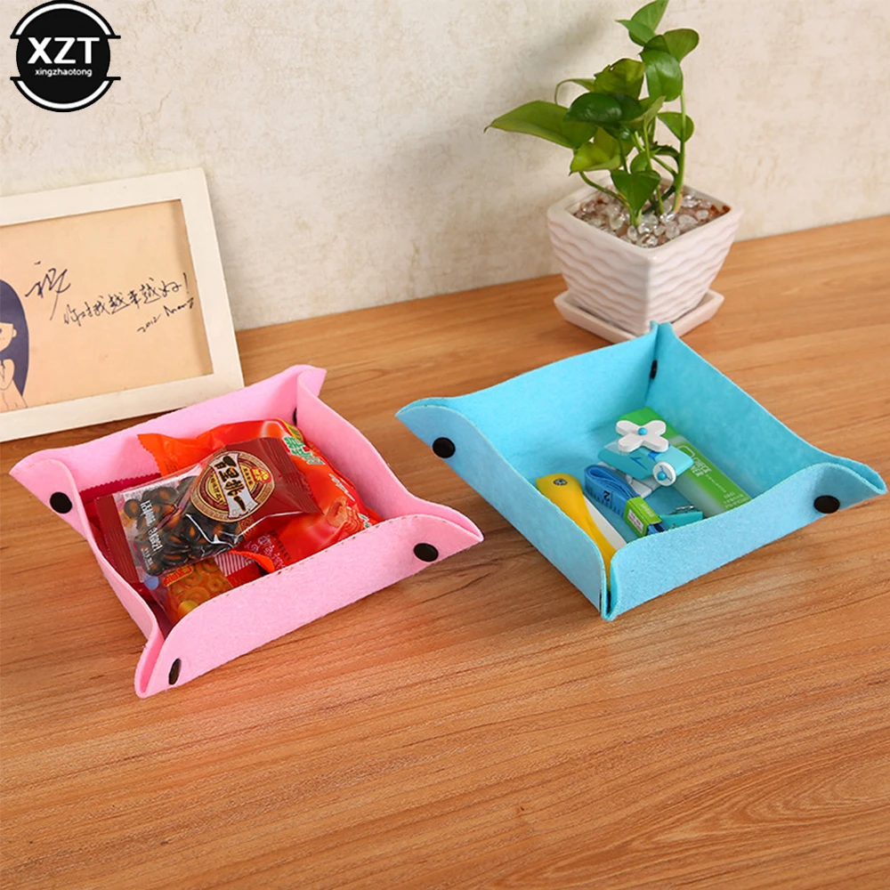 4pcs Fabric Felt Folding Square Dice Tray Portable Quadrilateral Dice Box For Board Games Storage 25*25cm Desktop Storage
