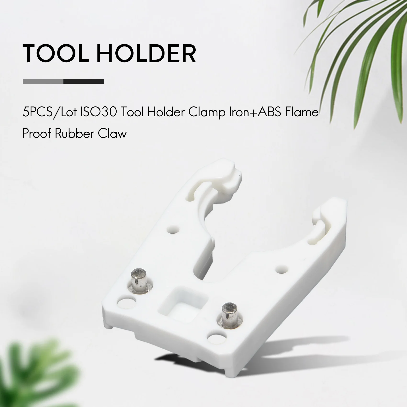 5PCS/Lot ISO30 Tool Holder Clamp Iron+ABS Flame Proof Rubber ClawAB32