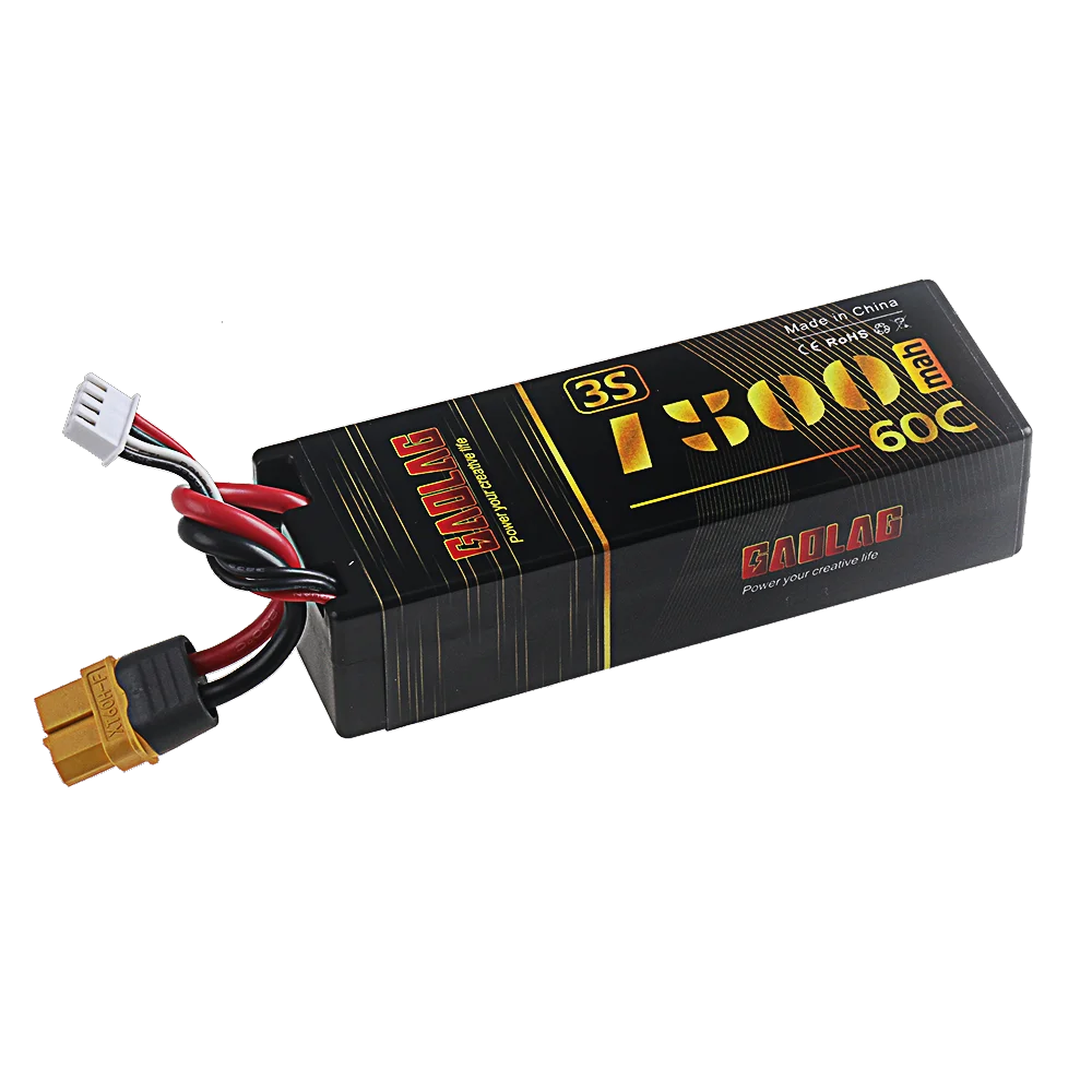 Connecteur XT60 doré sur batterie drone Lipo 11.1V 6000mAh, parfait pour vol prolongé