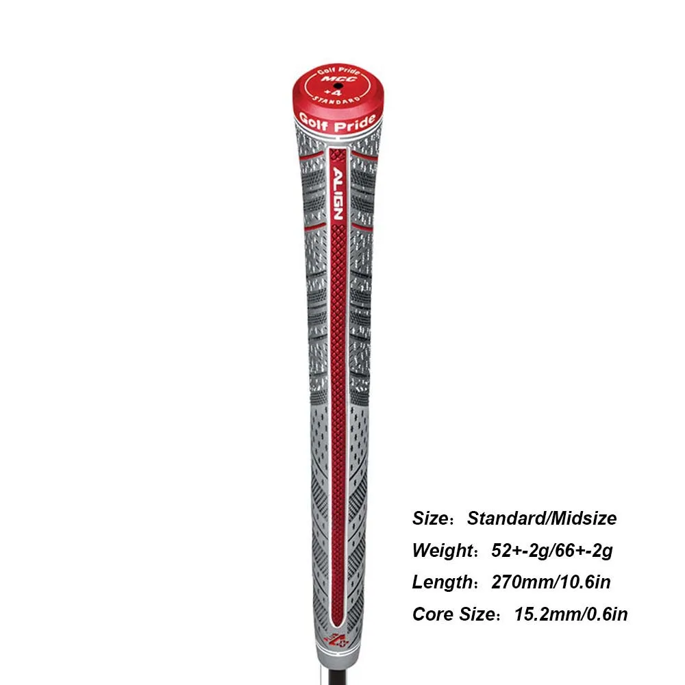 Grey Golf Grips Multi Compound 4+ AG  ,Standard/Midsize, All Weather Contral,High Traction and Feedback , Anti-Slip 2