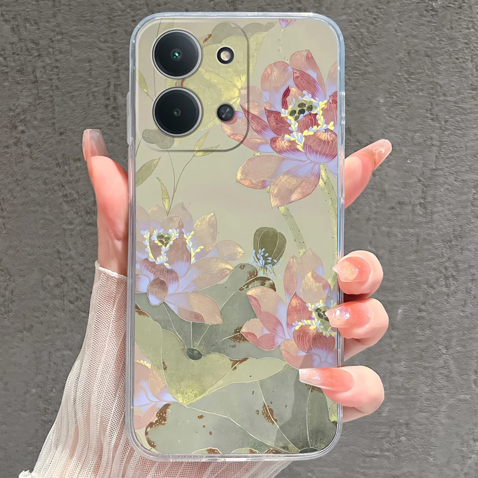 Cartoon Penguin Pig Shockproof Transparent Phone Shell Bumper
