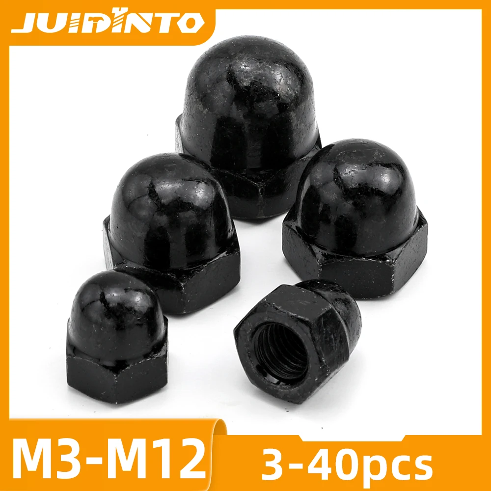 JUIDINTO 340pcs Metric Acorn Nuts M3 M4 M5 M6 M8 M10 M12 Domed Cap