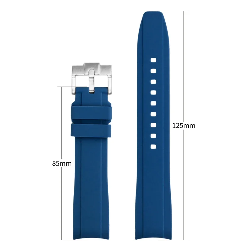 High Tensile Silicone Strap with Universal Curved End and Butterfly Buckle