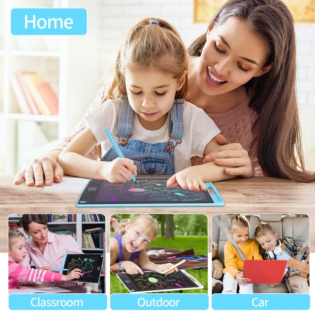 12" LCD Writing Tablet for Kids - Reusable Drawing Board with Eye Protection, Lock Function, Instant Erase - Gift for Boys Girls 6