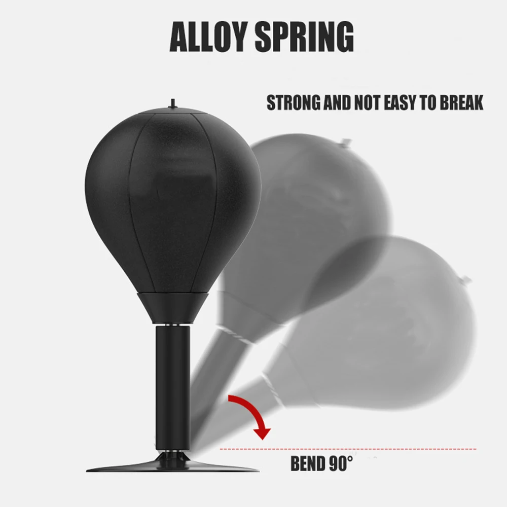 Stress Relief Boxing Bag Suction Cup Base Speed Ball Inflatable Foam Spring Fighting Speed Reflex Training Fitness Equipment