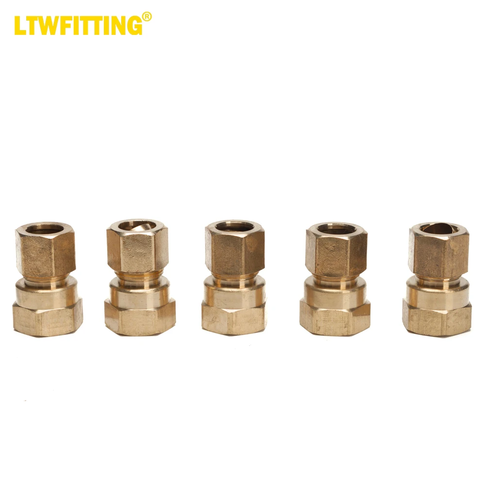 

Латунный фитинг LTWFITTING с наружным диаметром 1/2 дюйма и внутренним разъемом 1/2 дюйма (комплект из 5 шт.)