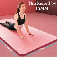 15MM Thicken NBR Yoga Mat Moisture-proof Outdoor Non-Slip Durable Camping Picnic Mat 185x61cm Exercise Gym Fitness Workout