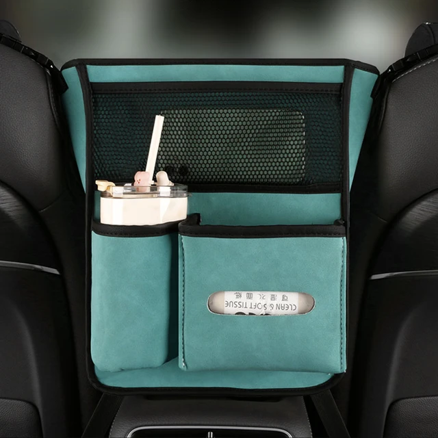 Car Large Capacity Storage Pocket Seat Crevice Net Handbag Holder Seat Back  Organizer Mesh Bag With Tissue Box Drink Holder - Stowing Tidying -  AliExpress