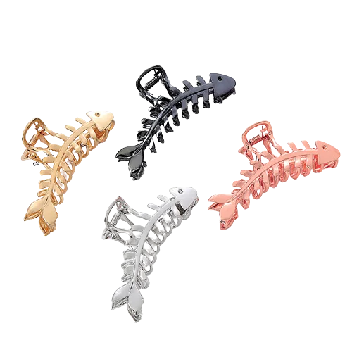 Große Metall Haar Kralle Clip Fischgräten unregelmäßige Haarnadeln Punk-Stil Silber Haar Krallen Haars pangen Frauen Haars pangen Haarschmuck