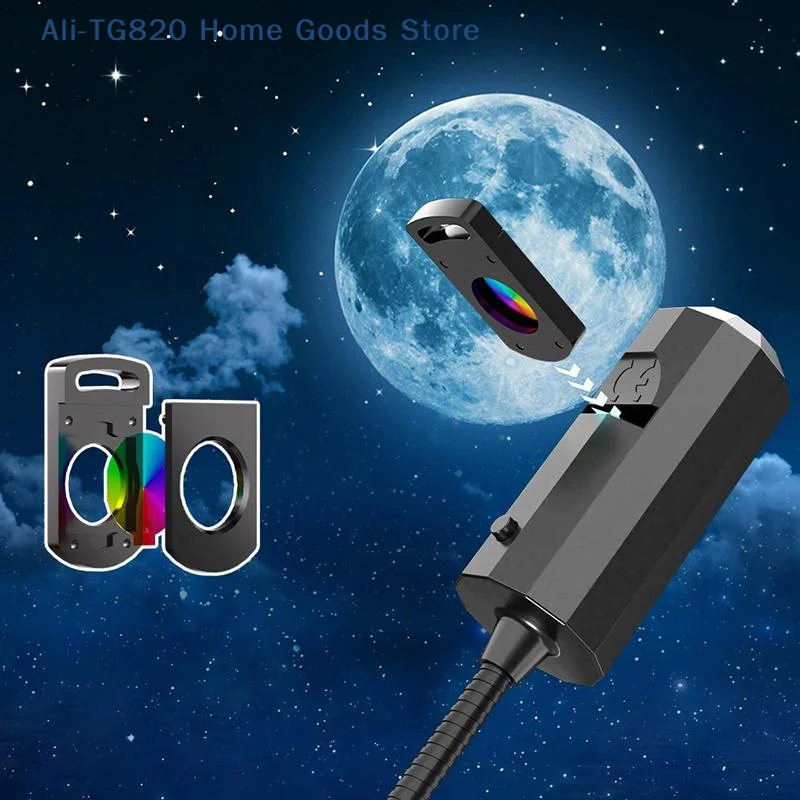 [TG820]로맨틱 회전식 갤럭시 스타 프로젝터 휴대용 USB LED 야간 조명 수면 분위기 램프 홈 웨딩 파티 장식