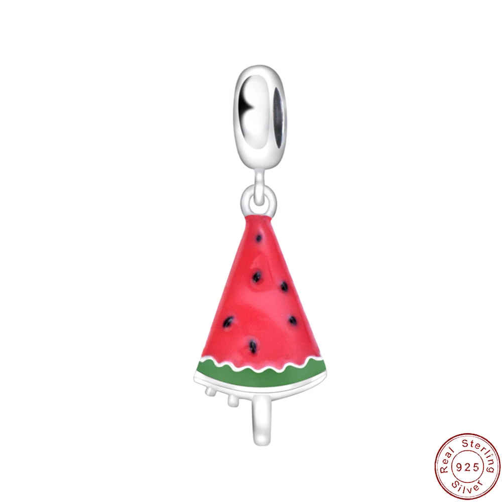 

Fine Fine Authentic S925 Sterling Silver Charm Summer Ice Cream For Original Women Bracelet Necklace Chain Jewelry