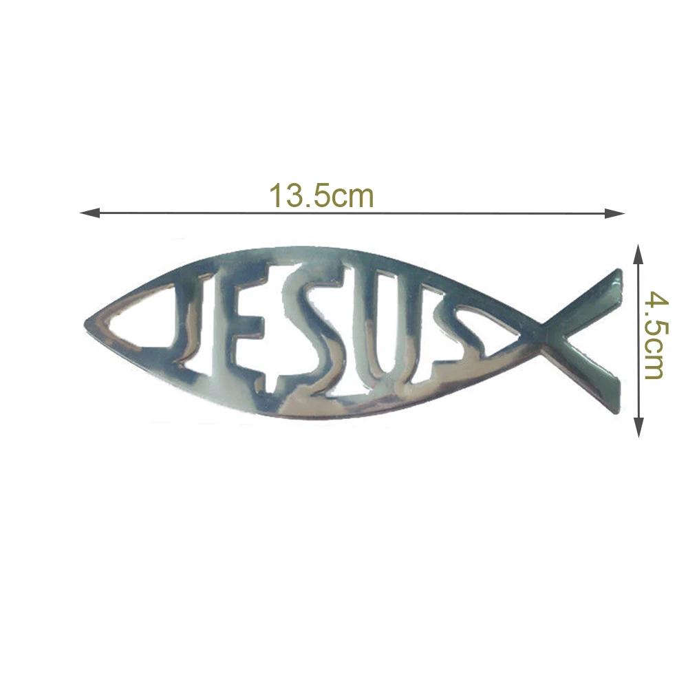 Auto styling Jesus Fisch Symbol Logo Auto Emblem Abzeichen Aufkleber  Aufkleber Universal 3D Christian Auto & Lkw Dekorative Aufkleber -  AliExpress